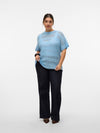 Kortermet bluse med striper