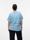 Kortermet bluse med striper