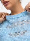 Kortermet bluse med striper