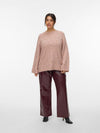 VmcIngrid - Strikbluse med Rund Hals