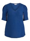 VIANNIE - V-NECK PUFF BLUSE NOOS