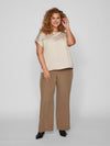 VIELLETTE S/S SATIN TOP