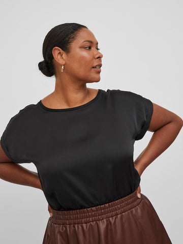 VIELLETTE S/S SATIN TOP