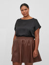 VIELLETTE S/S SATIN TOP