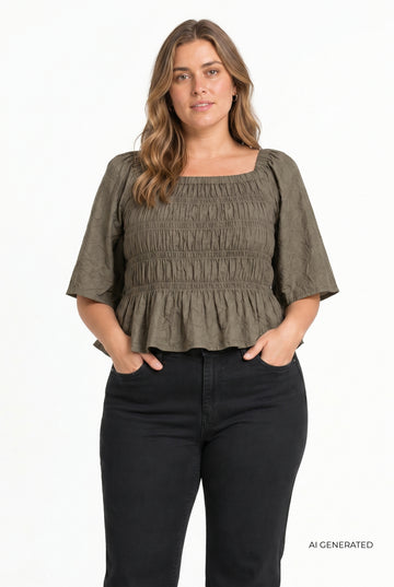 WaANIA 1 - Bluse med Smock