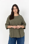 WaANIA 2 - Bluse med Struktur - Grape Leaf