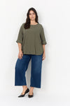 WaANIA 2 - Bluse med Struktur - Grape Leaf