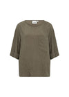WaANIA 2 - Bluse med Struktur - Grape Leaf