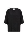 WaANIA 2 - Bluse med Struktur - Sort