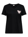 CarBea - Kortærmet T-shirt med V-hals