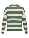 CarMeddie - Stribet Strikbluse med Krave