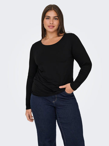 CARLONNY - Basis Bluse - Sort