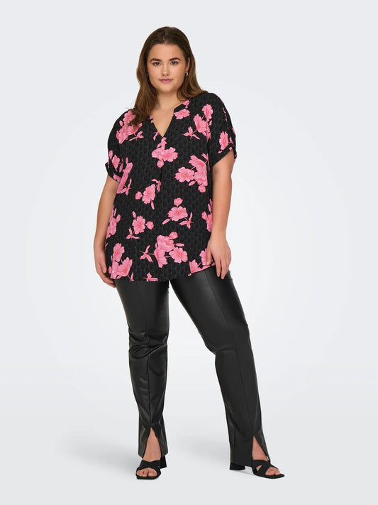 CarTilda - Bluse med V-hals