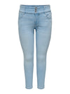 CARANNA - Højtaljet Ankel Jeans - Noos