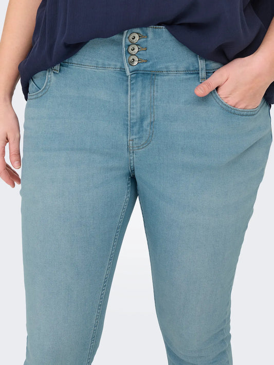 CARANNA - Højtaljet Ankel Jeans - Noos