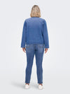 CARJENNA - Denimjakke med bindebånd