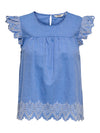 CarTulum - Bluse med Broderi