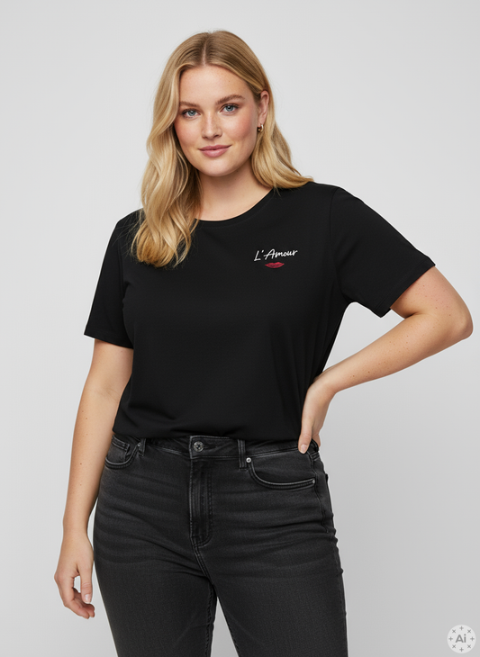 CARNINNA - Kortærmet T-shirt m. Broderi