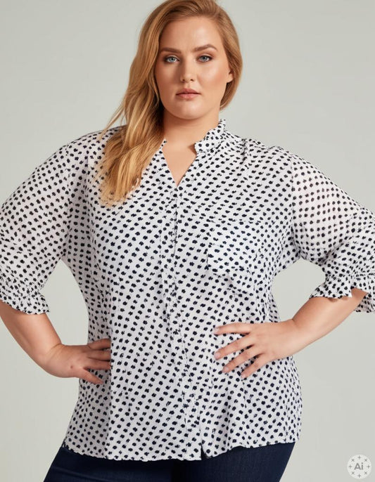 CpLouise Shirt - Prikket Skjorte