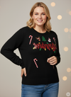 VMCGLITTER - Strikbluse med Jule Broderi / Pailletter