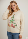 VMCGLITTER - Strikbluse med Jule Broderi / Pailletter