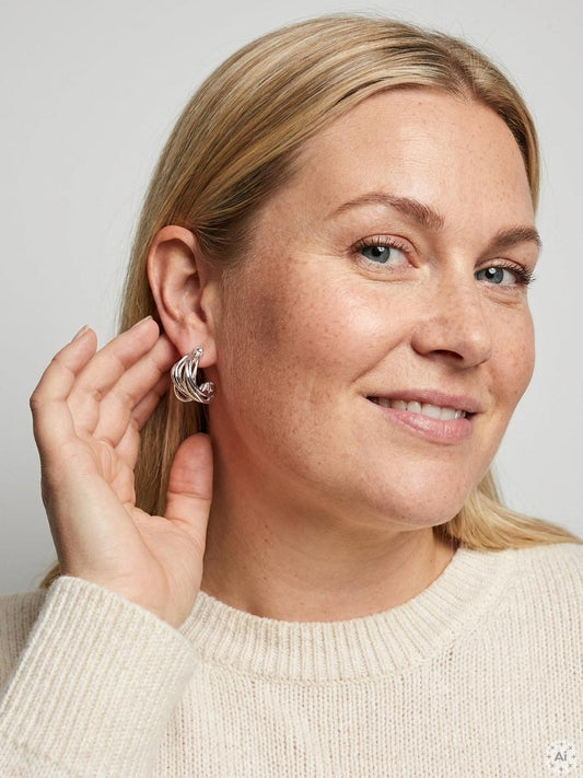 PCERIKA -  C HOOP EARRINGS - NOOS