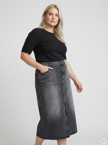 CARCILLA -  Lang Denim Nederdel