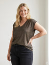 VmcNelena - V-Hals Glimmer Top