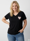 CarBea - Kortærmet T-shirt med V-hals