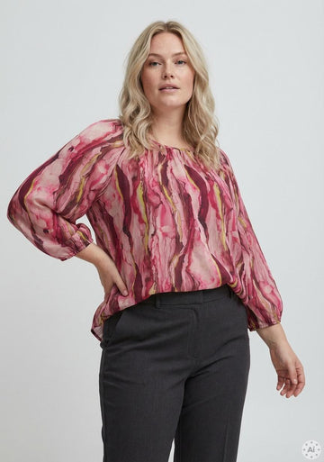 OxRaglan 63265 - Bluse med 3/4 Ærmer