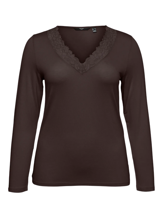 VmRosa - Bluse med Blonde - Noos