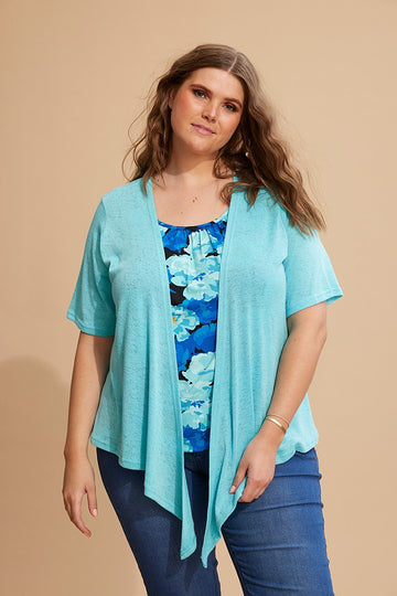 ZHAgar Bolero Cardigan med Kort Ærme