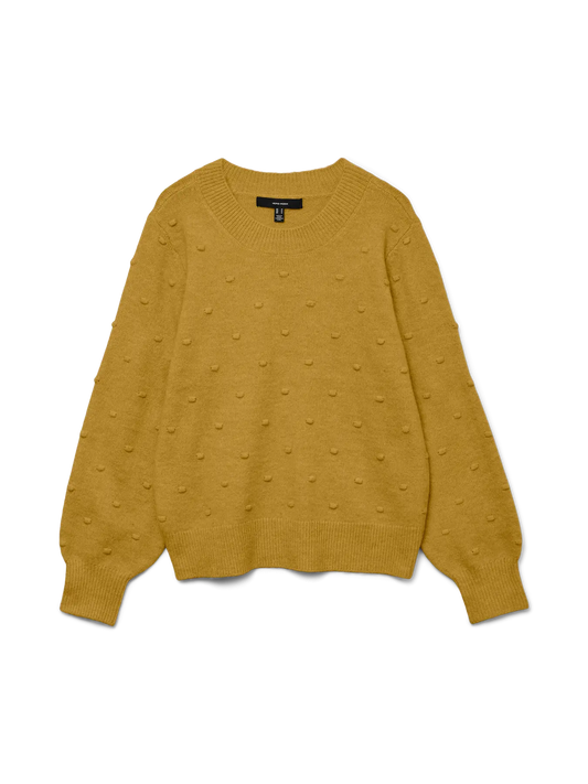 VmcFrancesca - Strikbluse med Rund hals