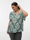 Easy joy v-neck kortermet bluse