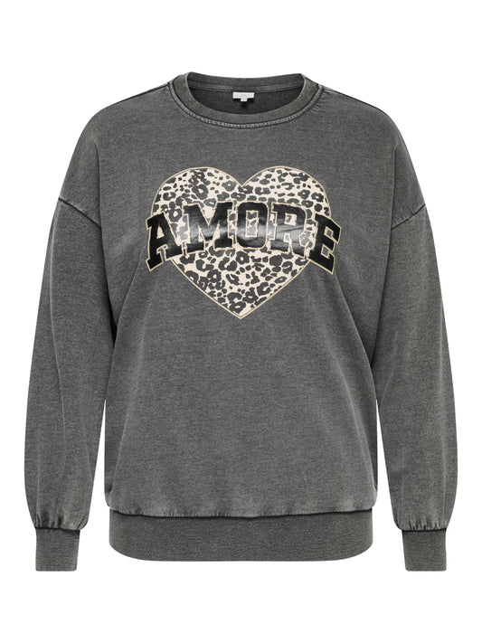 CarLauren - Sweatshirt med Print