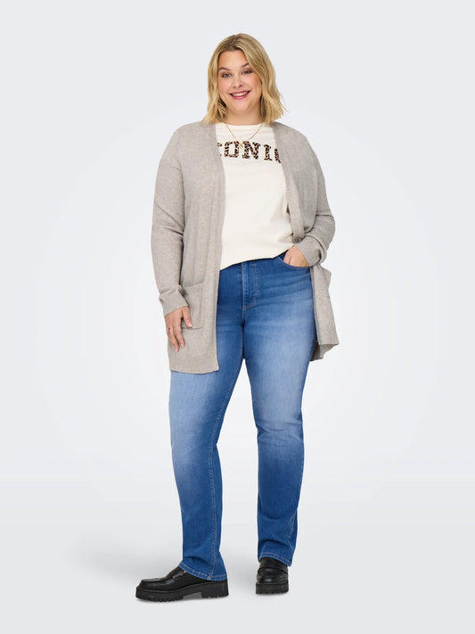 CARWILLY - Højtaljede Jeans med lige ben - Noos