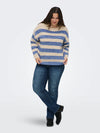 CARDUNDEE - Stribet Strikbluse