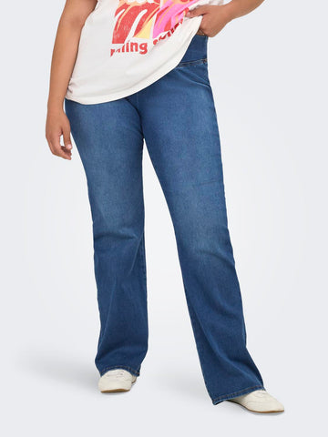 CarRoyal - Flared jeans med elastik i taljen