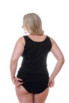 PlEssential Singlet - Svart topp bomull