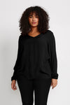 Bluse i crepe-viscose fra Kaffe Curve-Pluspige