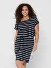 CarApril Knee Dress Stripe-Pluspige
