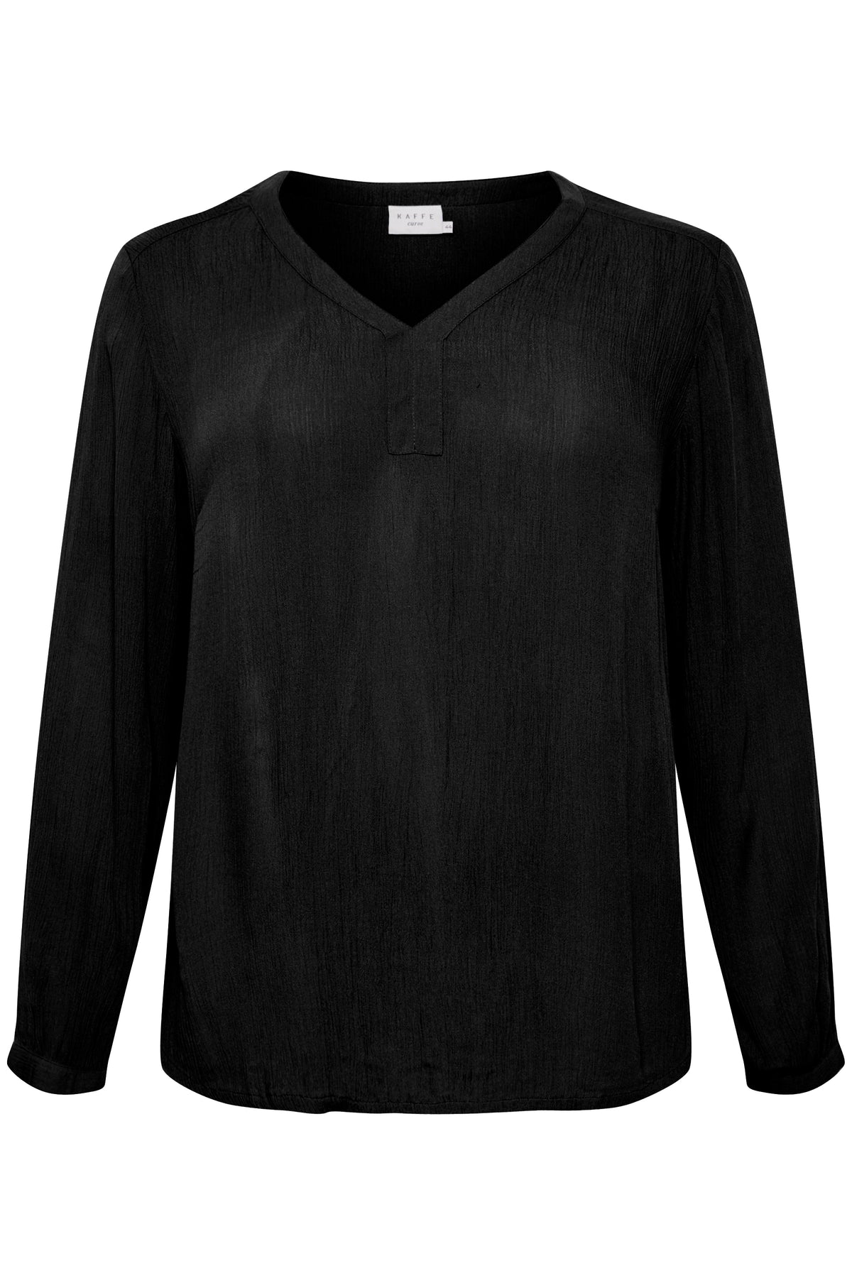 Bluse i crepe-viscose fra Kaffe Curve-Pluspige