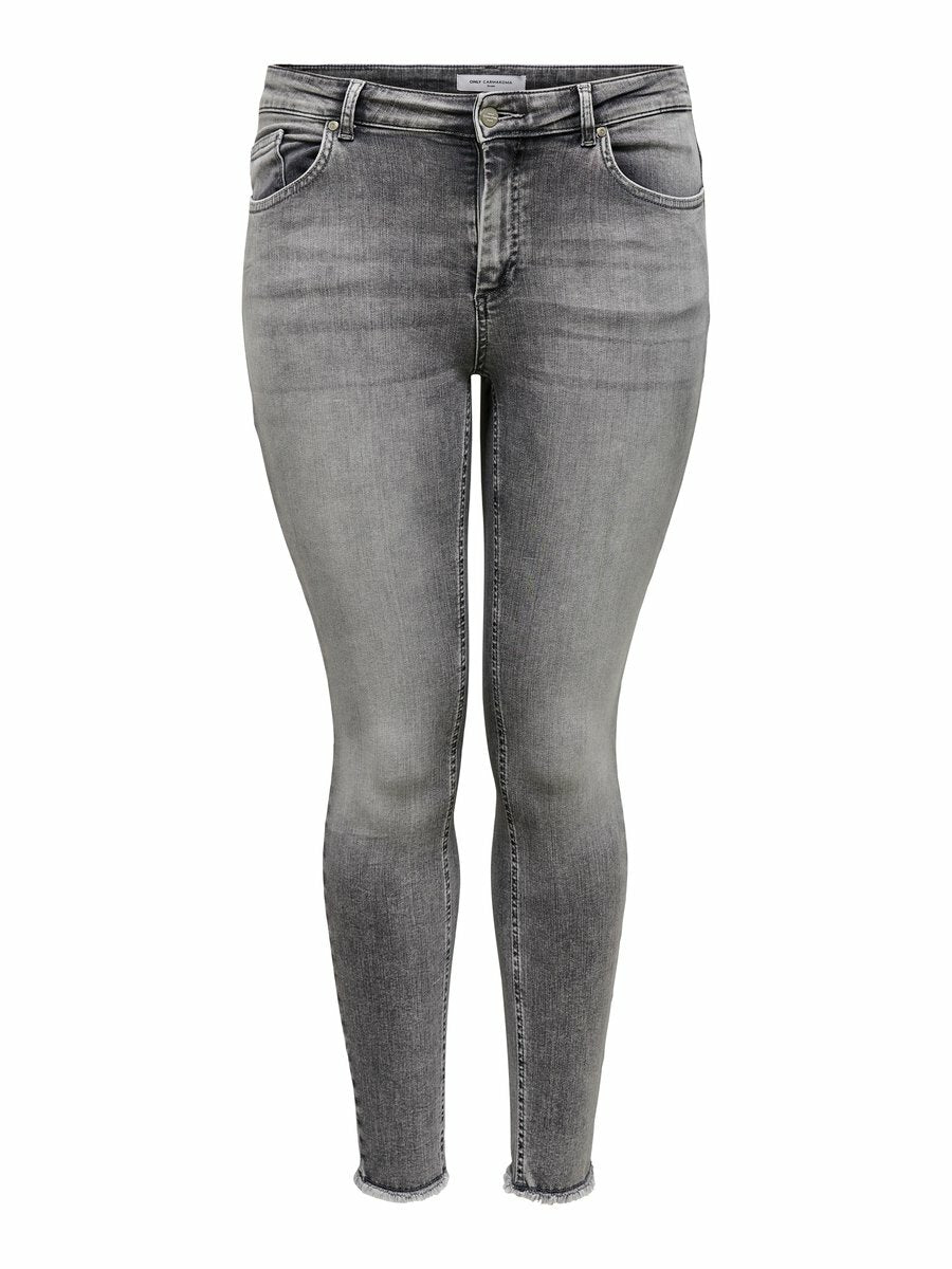 Cool grå ankeljeans fra Carmakoma-Pluspige