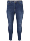 Stretchy jeans med høj talje smalle ben fra Junarose!-Pluspige
