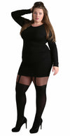 PmCurvy Super Stretch Suspender Tights-Pluspige