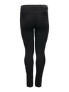 Sort jeans med høj talje og knaplukning fra Carmakoma.-Pluspige