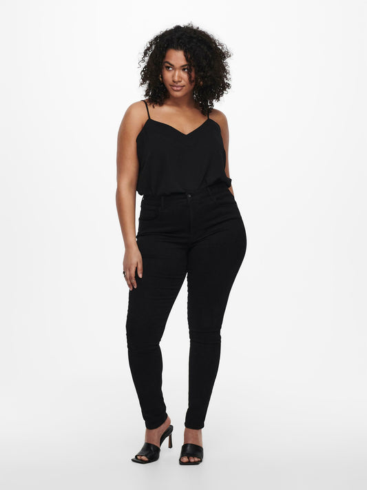 CarAugusta HW Skinny Black Jeans-Pluspige