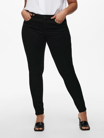 CarAugusta HW Skinny Black Jeans-Pluspige
