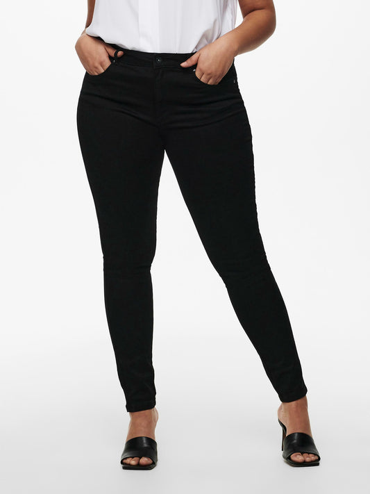 CarAugusta HW Skinny Black Jeans-Pluspige
