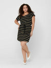 CarApril Knee Dress Stripe-Pluspige